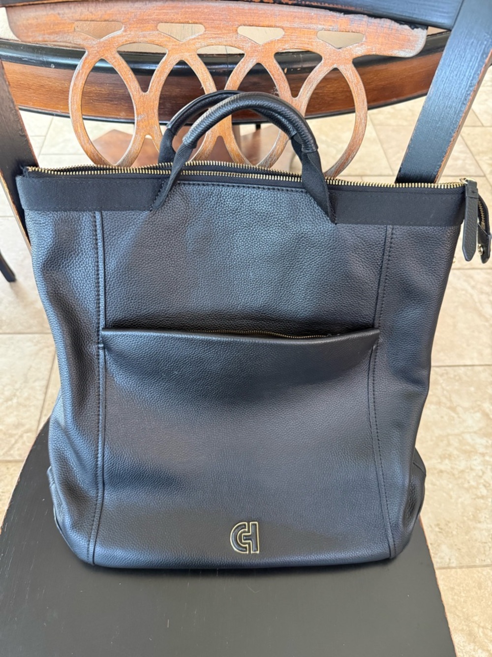 Cole Haan Women's Grand Series Grand Ambition Convertible Backpack, New Black